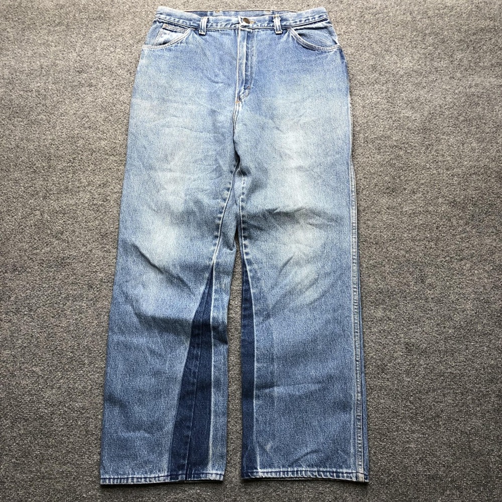 Vintage  Jeans Mens 32x28 Blue Light Wash Relaxed Wide Leg Denim Pants